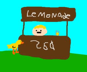 duck at a lemonade stand - Drawception