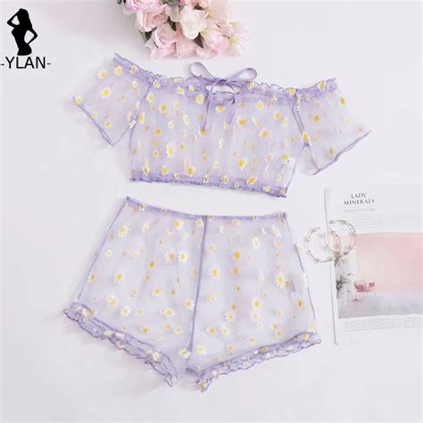 Strapless Bra Set Women Intimates Sheer Gauze Ruffles Lingerie Set Sexy Off Shoulder Underwear