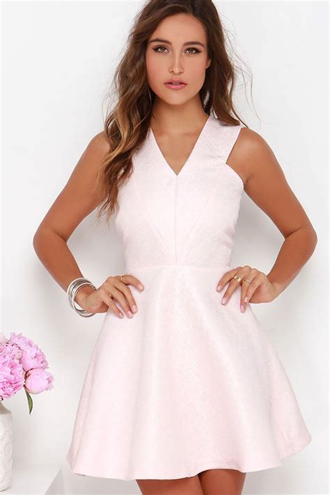 Incurably Romantic Blush Pink Skater Dress Pink Skater Dress Blush