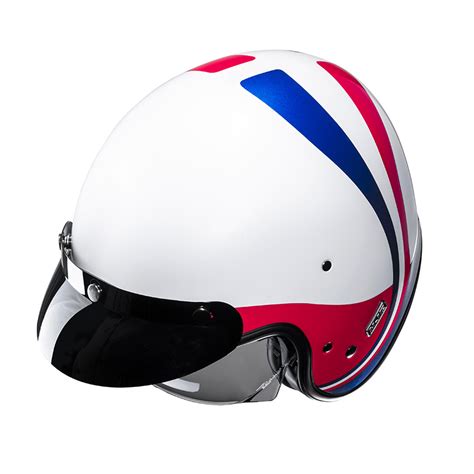 Hjc V Emgo Helm Wei Blau Rot Hjc Mc Jet Helme Motostorm