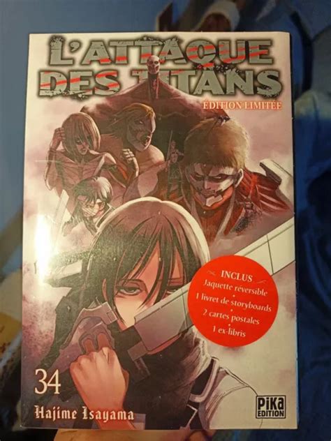 L ATTAQUE DES TITANS Tome 34 Edition collector limitée FR Neuf Scellé