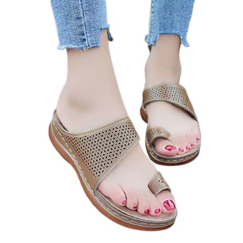 Yanhoo Orthopedic Sandals For Women Arch Support Dressy Flip Flops Sandals Summer Wedge Thong