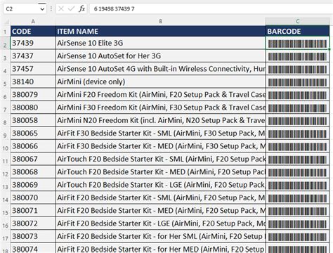 Barcode – Excel kitchenette