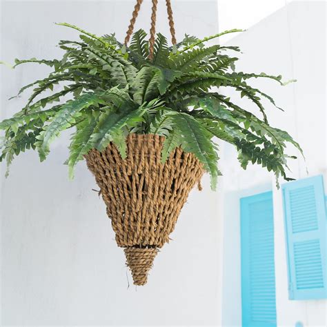 Jutom Artificial Ferns For Outdoors Long Silk Artificial Boston Fern