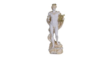 APOLLO Greek Roman God Of Music Nude Male Cast Marble Statue Sculpture