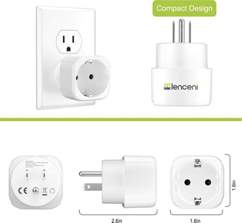 Europe To Us Plug Adapter Packs Lencent European To Usa Adapter