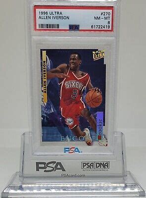 1996 ULTRA ALLEN IVERSON RC 270 PSA 8 ROOKIE 76ERS SIXERS HOF TOUGH