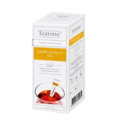 Чай черный Teatone Тропические фрукты в стиках - купить чай в стиках ...