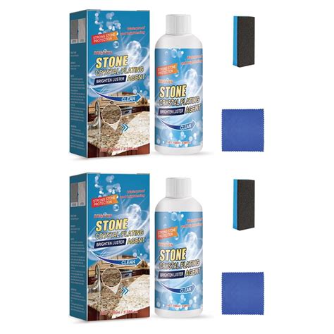 Kitpipivoppv Stone Crystal Plating Agent Stone Stain Remover Cleaner