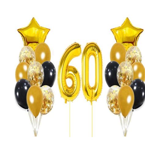 Geburtstags Luftballon Set 22 Tlg 60 Geburtstag Latex Und