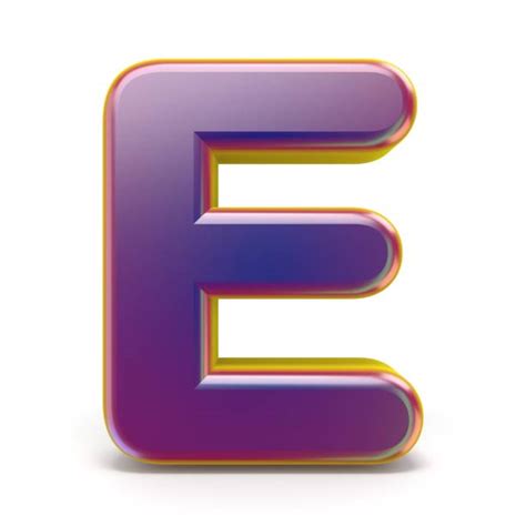 The Letter E In Purple