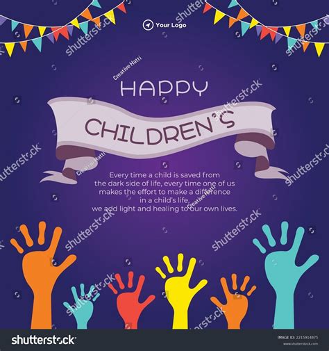 Beautiful Happy Childrens Day Banner Design Stock Vector (Royalty Free ...