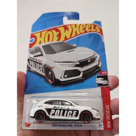 Hot Wheels Honda Civic Type R White Shopee Malaysia