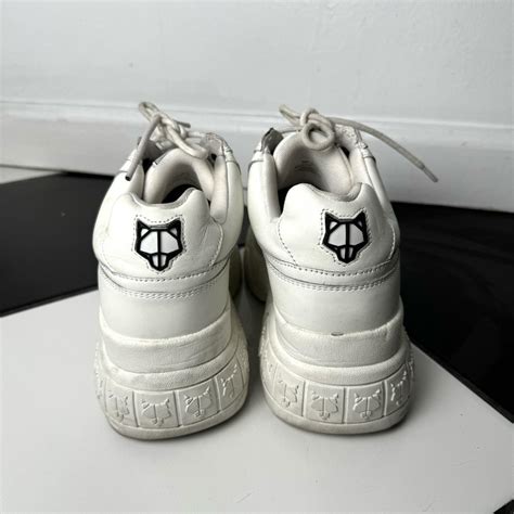 Naked Wolfe Sporty White Leather Platform Depop