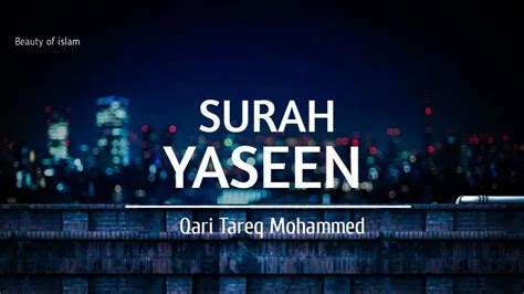 Surah Yaseen Qari Tareq Mohammed Beautiful Quran Recitation Youtube