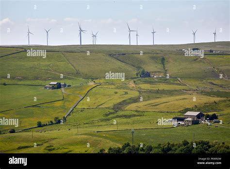 Rooftops Over Haslingden Rossendale Valley Lancashire England Stock