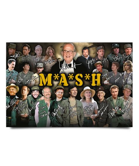 MASH TV Series Characters Signatures Poster & Canvas - RobinPlaceFabrics