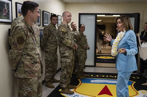 Speaker Pelosi Visits The Forward Edge Andersen Air Force Base Features