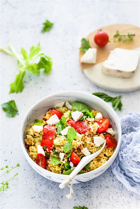 Salade de boulgour aux poivrons céleri et ricotta Recette