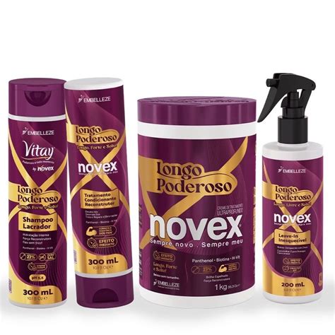 Kit Shampoo Ml Condicionador Ml Longo Poderoso Vitay Novex