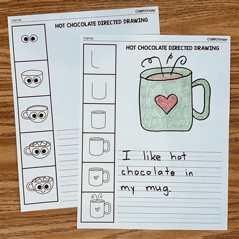 Hot Chocolate Winter Theme Day Directed Drawing Activities Simply