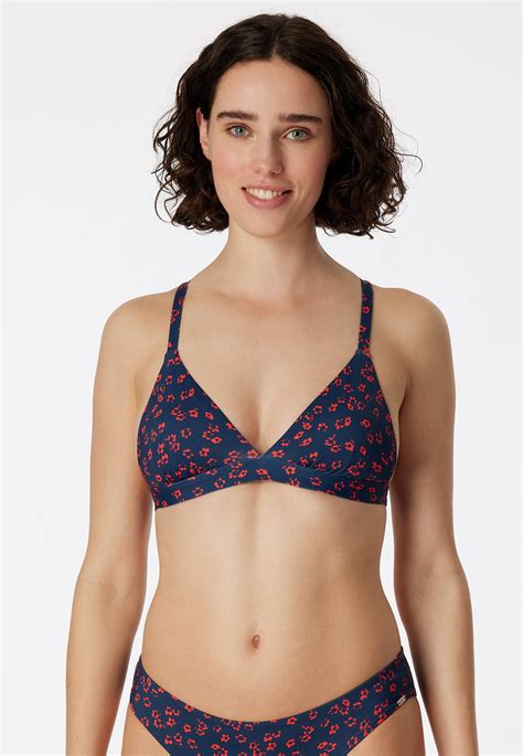 Bikini Triangel Top herausnehmbare Pads variable Träger multicolor Aqua Mix Match SCHIESSER
