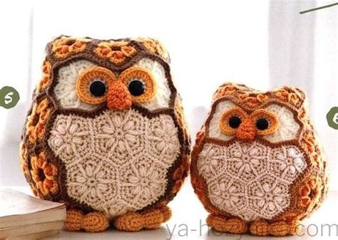 Подушка-сплюшка “Совушка”.Схема- https://ya-hozyaika.com/vyazanie-dlya ...