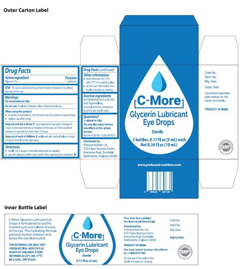 C More Glycerin Lubricant Eye Drops Details From The Fda Via