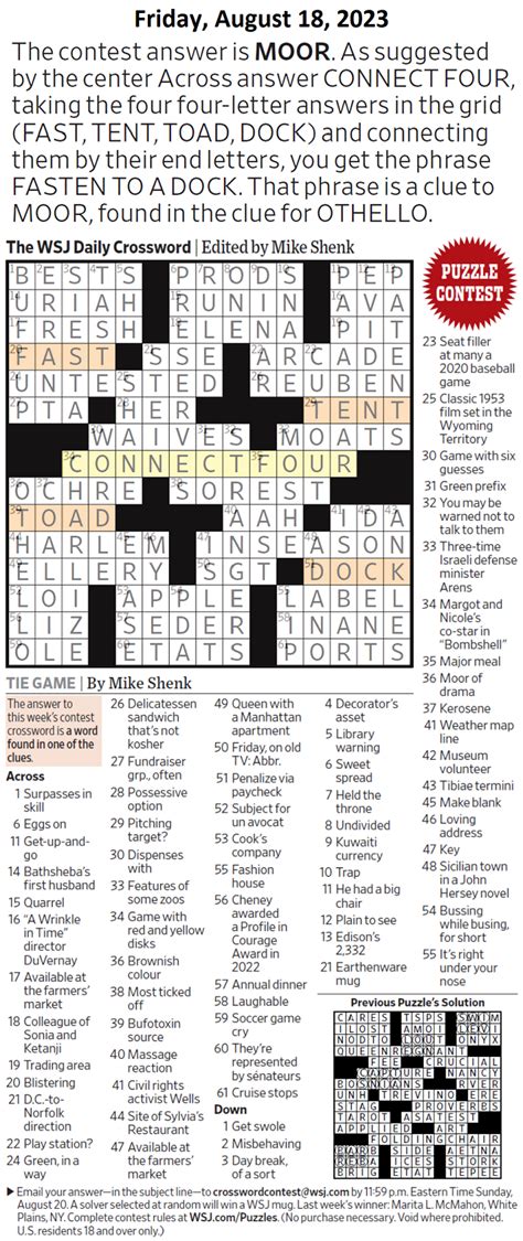 Tie Game August 18 2023 Page 12 XWord Muggles Forum