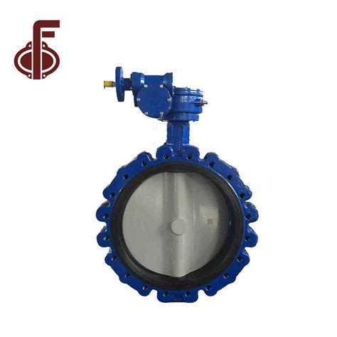 Pn10 Pn16 Ductile Cast Iron Lug Type Wafer Butterfly Valve With