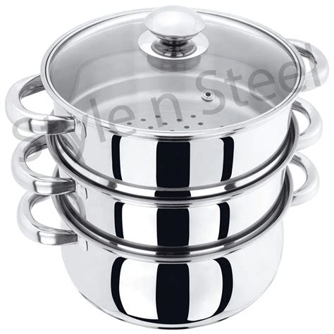 3 Tier Steamer Set Cookware Set Stainless Steel Cooking Pot Steamer Pot