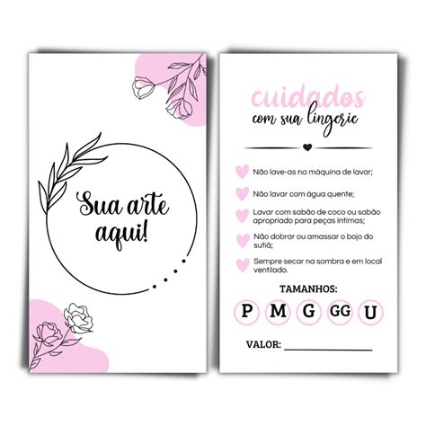 Unidades De Etiquetas Para Roupa Cuidados Sua Lingerie