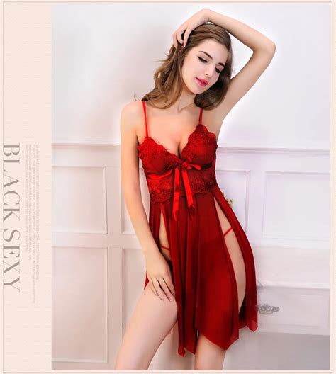Red Women Deep V Lace Babydoll Mini Bodysuit Sexy Lingerie Buy Deep V Sexy Lingerie Red Deep V