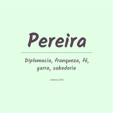 Qual A Origem Do Sobrenome Pereira - Pereira Origem Do Nome - FDPLEARN