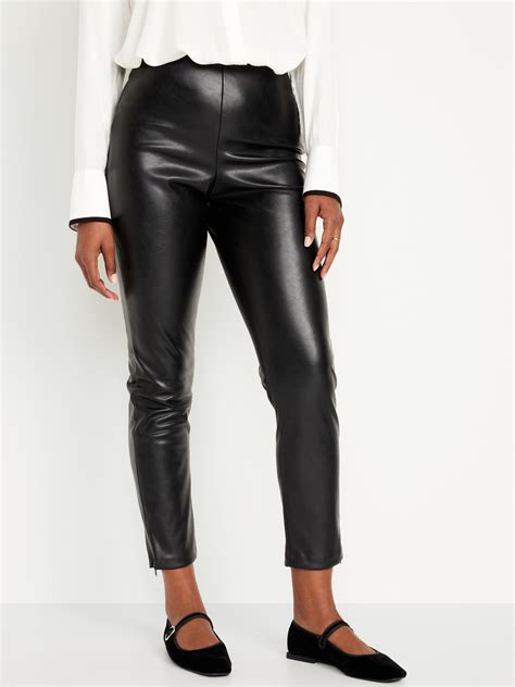 Women Faux Leather Pants Old Navy