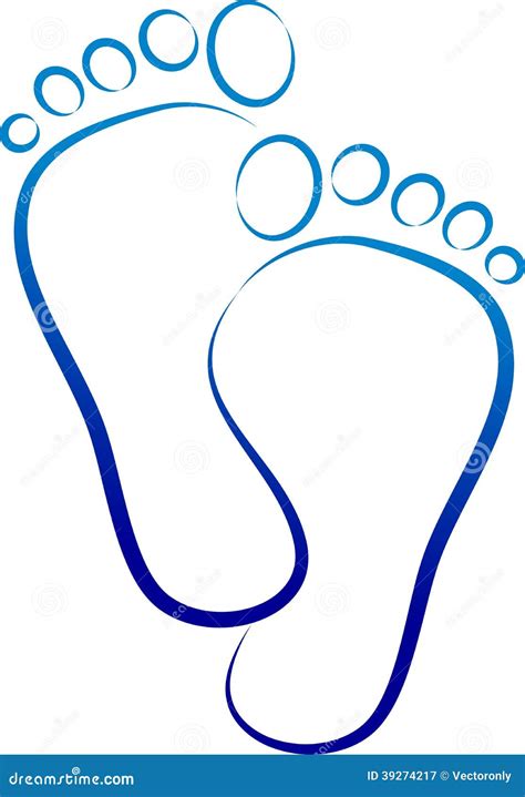 Footprint Stock Vector Illustration Of Brushstroke Curves 39274217