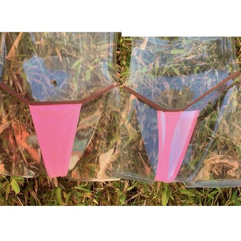 Vintage S Pink And Brown High Leg Bikini Bottoms Depop