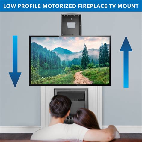 Motorized Fireplace TV Mount With Recessed Base – Mount-It!