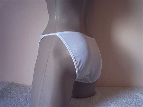 Silky Glossy White String Bikini Panties Tanga Knickers S EBay