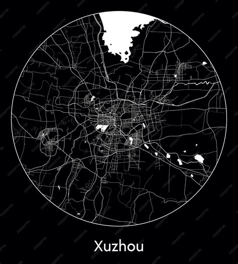 Premium Vector City Map Asia China Xuzhou Vector Illustration