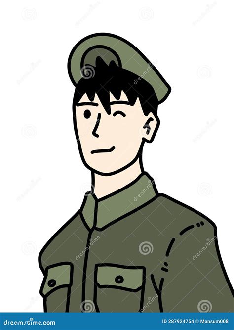 Isolated Soldier Avatar Cartoon 141500239