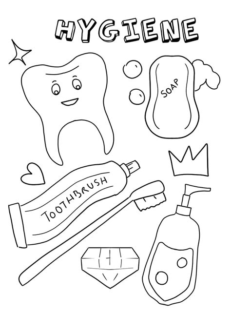 Hygiene Coloring Page