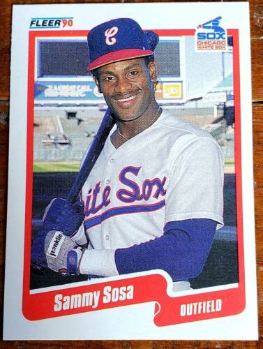 1990 FLEER SAMMY SOSA ERROR CARD WRONG D O B FRESH PULL ROOKIE CARD EBay