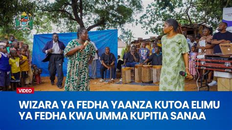 Wizara Ya Fedha Yaanza Kutoa Elimu Ya Fedha Kwa Umma Kupitia Sanaa