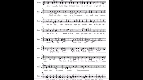 Snow Red Hot Chili Peppers NOTES SHEET MUSIC SPARTITO YouTube