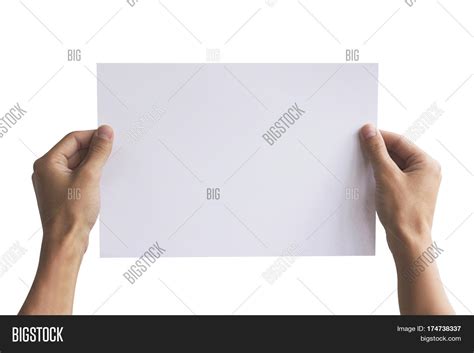 Hand Holding A4 Paper Image And Photo Free Trial Bigstock