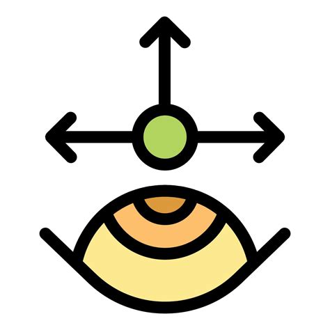 Eye tracking technology, arrows showing movement and focus point