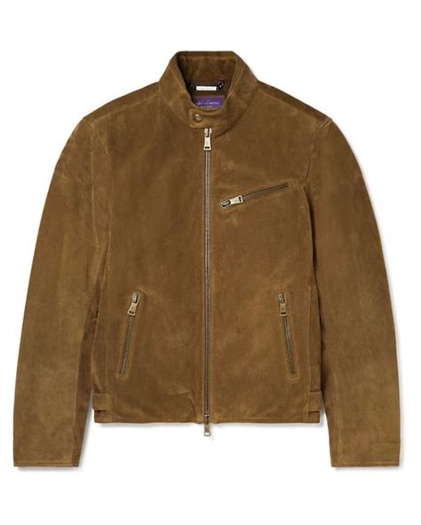 Ralph Lauren Purple Label Randall Suede Jacket In Brown For Men Lyst