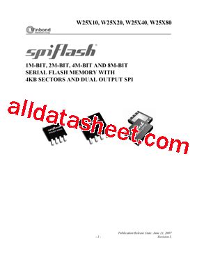 W25X40 Datasheet(PDF) - Winbond