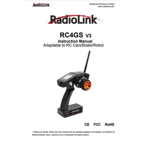Radiolink RC4GS V3 remote with R6FG 6 Channels Receiver with built in Gyro